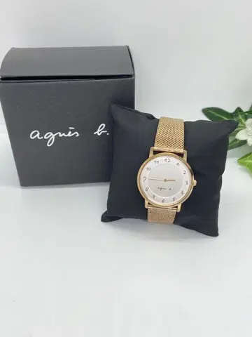 배터리 교체 완료 agnes b. 로즈 골드 메쉬 상자 Cal.VJ20