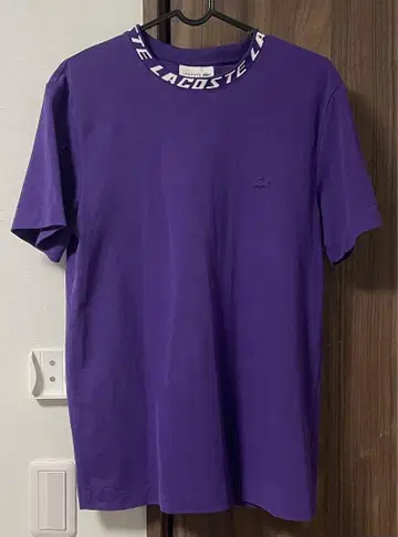 LACOSTE 넥 로고 카노코 반팔 티셔츠 드라이 소재감