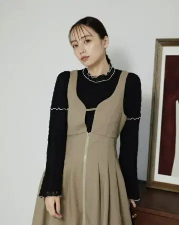 질 바이 질스튜어트 티셔츠 스트레치 레이스 메로우 컷 상의