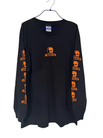 Skull Skates 스컬 스케이트 롱T 긴팔 블랙 L 오렌지