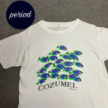 P2314 vintage 90s 애니멀 물고기 cozumel 티셔츠