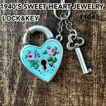 스위트하트 주얼리 로즈 자물쇠 실버 빈티지 목걸이 1