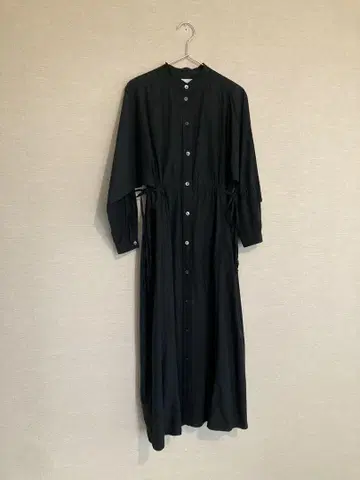 Phlannel 블랙 롱 셔츠 원피스