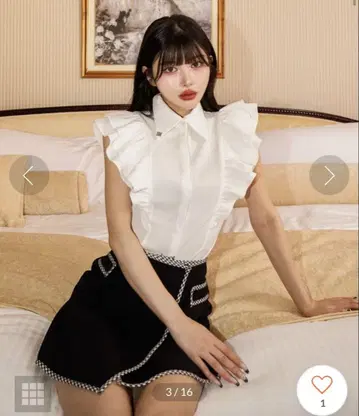 다리치 Darich 더블 프릴 슬리브 블라우스