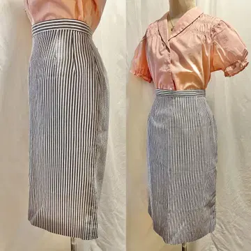 50년대 60년대 Vintage 타이트 스커트 스트라이프 로카빌리 USA