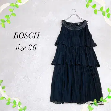 [ BOSCH ] 보쉬(36) 슬리브리스 원피스 프릴 블랙 귀여움