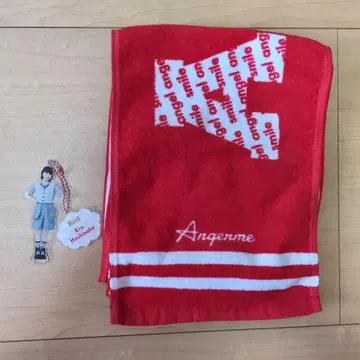 ANGERME 앙주르무 타월 (빨간색) 하시사코 린 아크릴 키링 세트