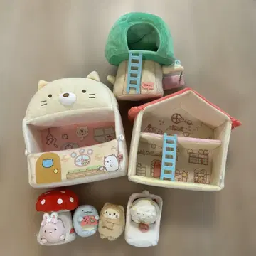 스밋코구라시 손바닥 봉제인형 집과 캐릭터 세트