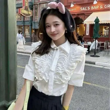 Bibiy. ARIEL FRILL BLOUSE