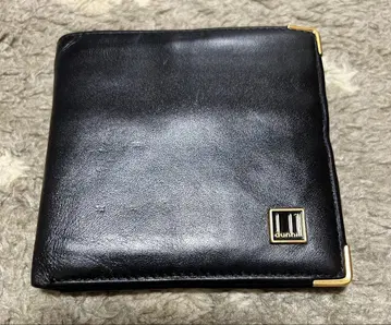 dunhill 블랙 가죽 접이식 지갑