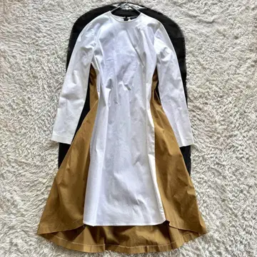 요코짱 개더 절개 맥시 원피스 롱 바이컬러 36