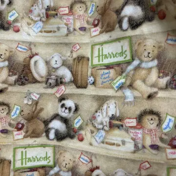 Harrods 동물 패턴 팬더 토트백