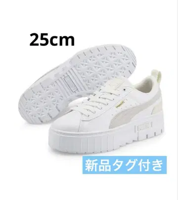 택 포함 새상품 PUMA MAYZE 푸마 메이즈 통굽 스니커즈 25