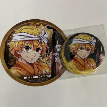 귀멸의 칼날 아와오도리 아가츠마 젠이츠 ufotable 캔뱃지 코스터