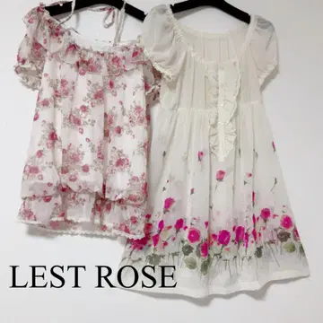 레스트로즈 꽃무늬 상의 원피스 묶음 판매