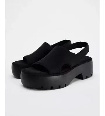 택 포함 미사용 새상품 ZARA 오프닝 플랫폼 샌들 24cm