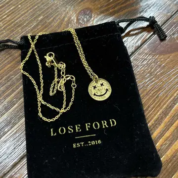 LOSE FORD 316L smile coin necklace