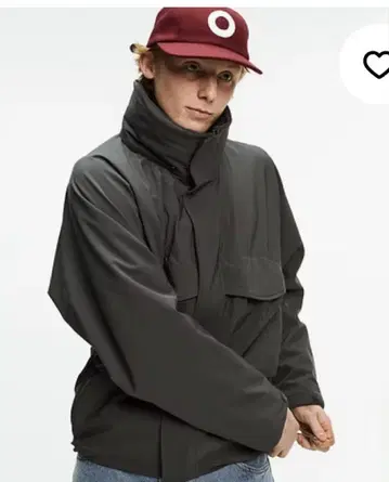 POP TRADING shell jacket charcoal