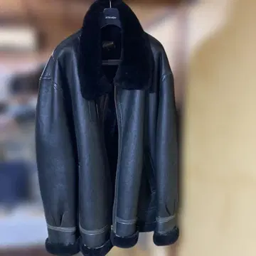 가죽 아우터 퍼 블랙