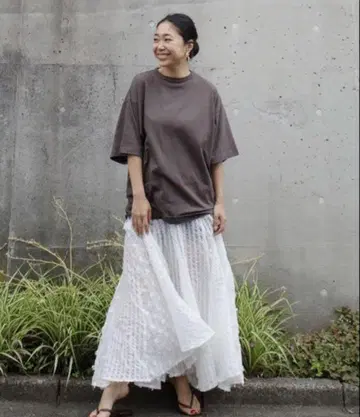 Double Fabric Multi 스커트 화이트