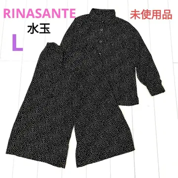 RINASANTE 도트 셋업 허리밴딩 L 블랙 미사용