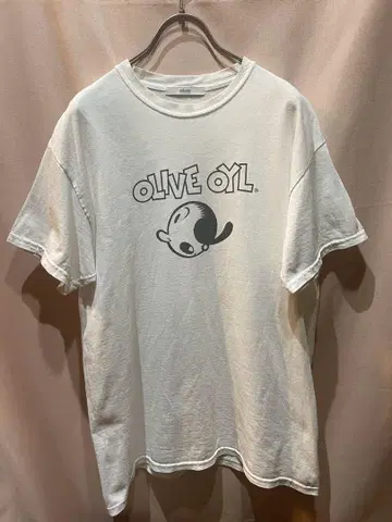 OLIVE OYL 그래픽 티셔츠 화이트 뽀빠이 올리브 화이트
