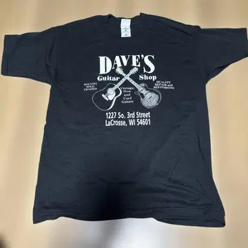 Dave's Guitar Shop 티셔츠 L 사이즈 블랙