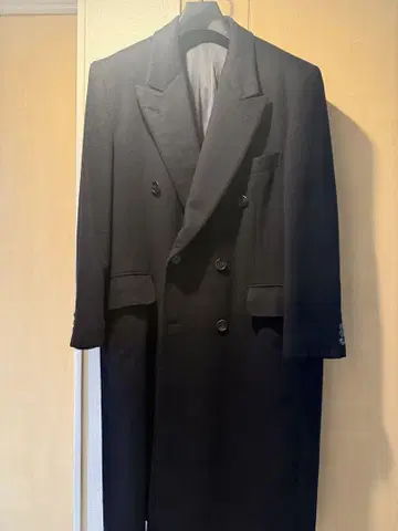 Kinlooh Anderson 더블 브레스트 체스터 코트 M 블랙