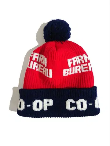 80s 빈티지 FARM BUREAU 농업 기업 니트 캡 모자