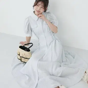 MAJESTIC LEGON 사이드 레이스업 셔츠 원피스 M 사이즈