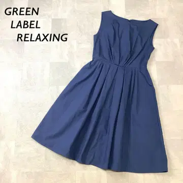 GREEN LABEL RELAXING 슬리브리스 원피스 네이비