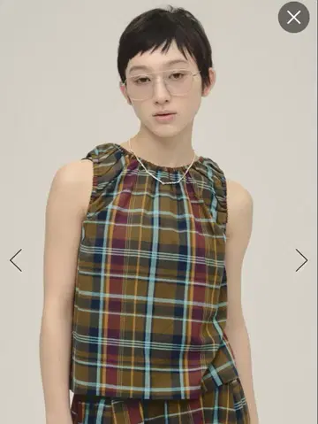 [ eL ] Made In India Madras 체크 블라우스