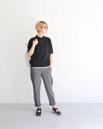 Ordinary Fits 피케 셔츠 블랙