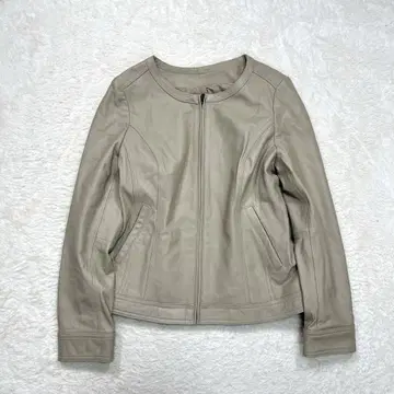 가죽 점퍼 양가죽 미들 기장 포멀 캐주얼 무지 크루넥 무지