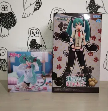 하츠네 미쿠 Desktop cute 고양이 귀 티셔츠 SPM 냥코 피규어