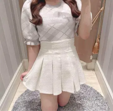 evelyn 로고 체크 니트