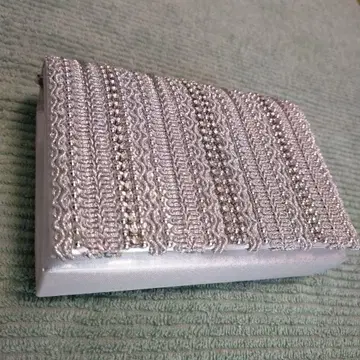 쁘띠소와르 실버 장식 핸드백 16cmx12cmx5cm