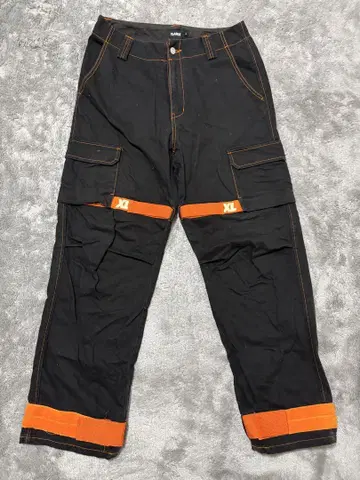 XLARGE 카고 팬츠 XL 블랙 오렌지 악센트