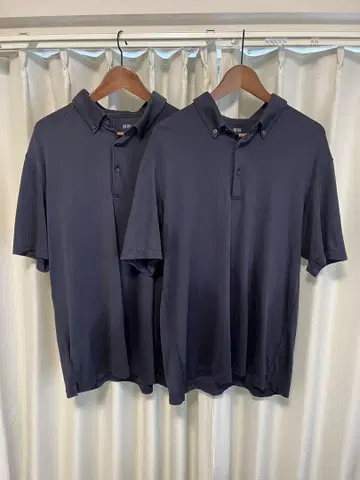 UNIQLO AIRism 버튼다운 XL 네이비 2세트