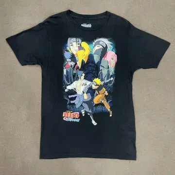 나루토 NARUTO SHIPPUDEN 애니메이션 T셔츠 블랙 S