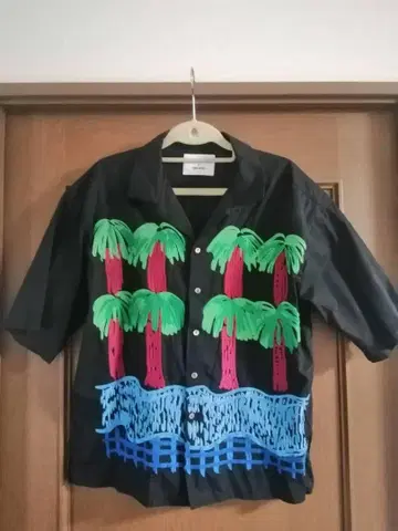 tsumori chisato 반팔 셔츠 야자수 자수