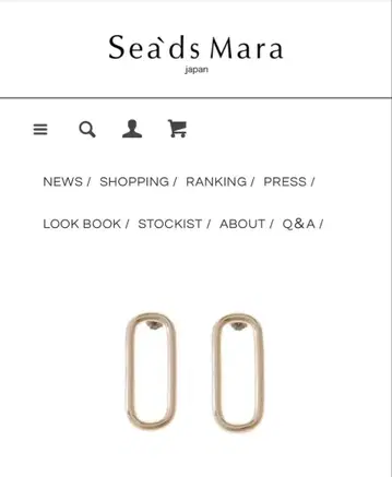 새상품 미사용 Sea'ds Mara 귀걸이 골드