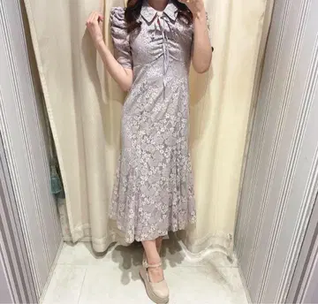 AnMILL 안미르 프론트 옷깃 레이스 OP 원피스