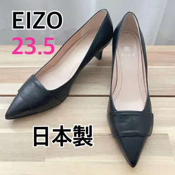 [미사용 새상품] EIZO 에이조 스틸레토 펌프스 블랙 23.5}