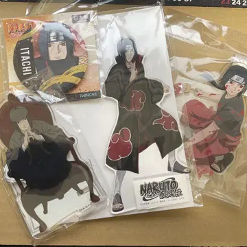 NARUTO 나루토 질풍전 우치하 이타치 아크릴 스탠드 & 캔뱃지 세트