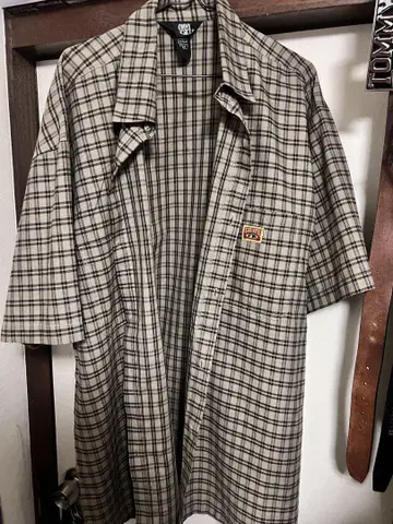 fb county 브라운 체크 셔츠 XL