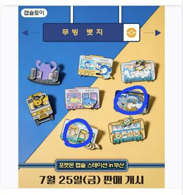 한국 포켓몬 핀 배지 오오타치 카이리키 니 부산