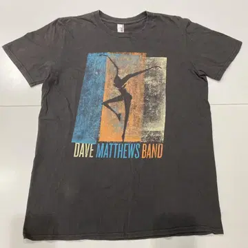 Dave Matthews Band 티셔츠 블랙 구제 페이드 있음