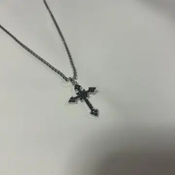 크로스 모티브 목걸이 실버