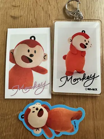 타벳코 동물 사루 키링 스티커 세트